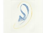 John Baldessari. Untitled from Six Ear Drawings (Complementary Colors). 2007. One from a portfolio of six photoengravings, printed in color, plate: 11 × 8 1/2&#34; (28 × 21.5 cm); sheet: 16 1/2 × 13 1/2&#34; (42 × 34.2 cm). Publisher: Edition Jacob Samuel, Santa Monica. Printer: Edition Jacob Samuel, Santa Monica. Edition: 25. The Museum of Modern Art, New York. Gift of Jacob and Yael Samuel in honor of Elsbieta von Espy. © 2023 John Baldessari