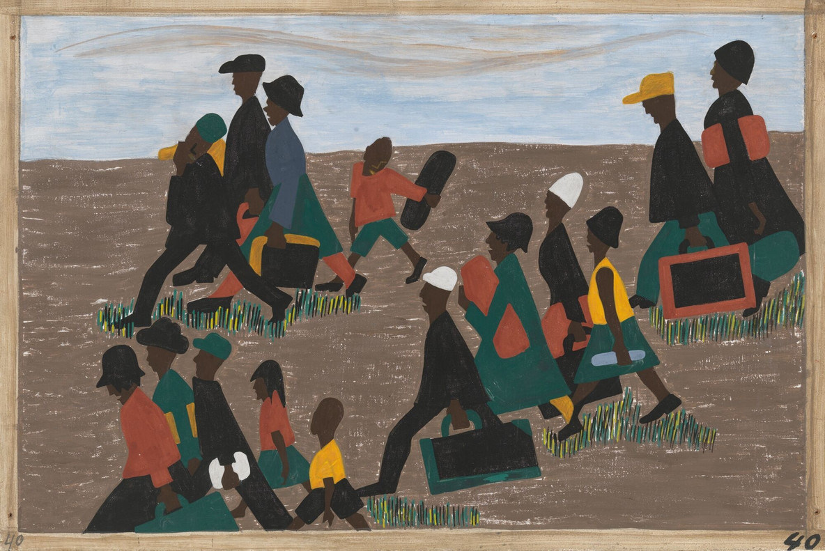 Jacob Lawrence. The migrants arrived in great numbers. 1940–41