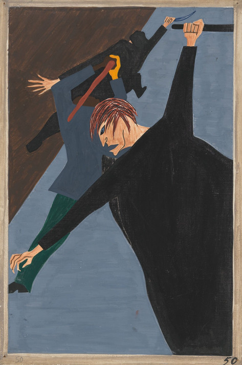 Jacob Lawrence. Race riots were very numerous all over the North because of the antagonism that was caused between the Negro and white workers. Many of these riots occurred because the Negro was used as a strike breaker in many of the Northern industries. 1940–41