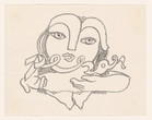 Cecilia Vicuña. Pensar es pesar (To Think Is to Weigh) from the series AMAzone Palabrarmas. 1978. Ink and pencil on paper, sheet: 8 1/2 × 11" (21.6 × 27.9 cm). The Museum of Modern Art, New York. Latin American and Caribbean Fund, Modern Women's Fund, gift of Agnes Gund, Amalia Amoedo, María Luisa Ferré Rangel (in honor of Cyril Meduña) and Juan Yarur Torres (in honor of Amalia Amoedo)