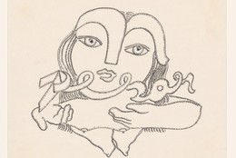 Cecilia Vicuña. Pensar es pesar (To Think Is to Weigh) from the series AMAzone Palabrarmas. 1978. Ink and pencil on paper, sheet: 8 1/2 × 11&#34; (21.6 × 27.9 cm). The Museum of Modern Art, New York. Latin American and Caribbean Fund, Modern Women&#39;s Fund, gift of Agnes Gund, Amalia Amoedo, María Luisa Ferré Rangel (in honor of Cyril Meduña) and Juan Yarur Torres (in honor of Amalia Amoedo)