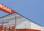 Ed Ruscha. Standard Station, Ten-Cent Western Being Torn in Half. 1964. Oil on canvas. Private Collection. © Edward Ruscha. Photo © Evie Marie Bishop, courtesy of the Modern Art Museum of Fort Worth