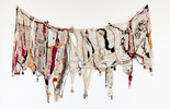 Sonia Gomes. Memory. 2004. Textile, plastic, glass, ceramic, and metal, 58 1/8" × 8' 10 1/4" (147.6 × 270 cm). The Museum of Modern Art, New York. Gift of Christie Zhou and purchase. ©️ 2023 Sonia Gomes. Courtesy of the artist