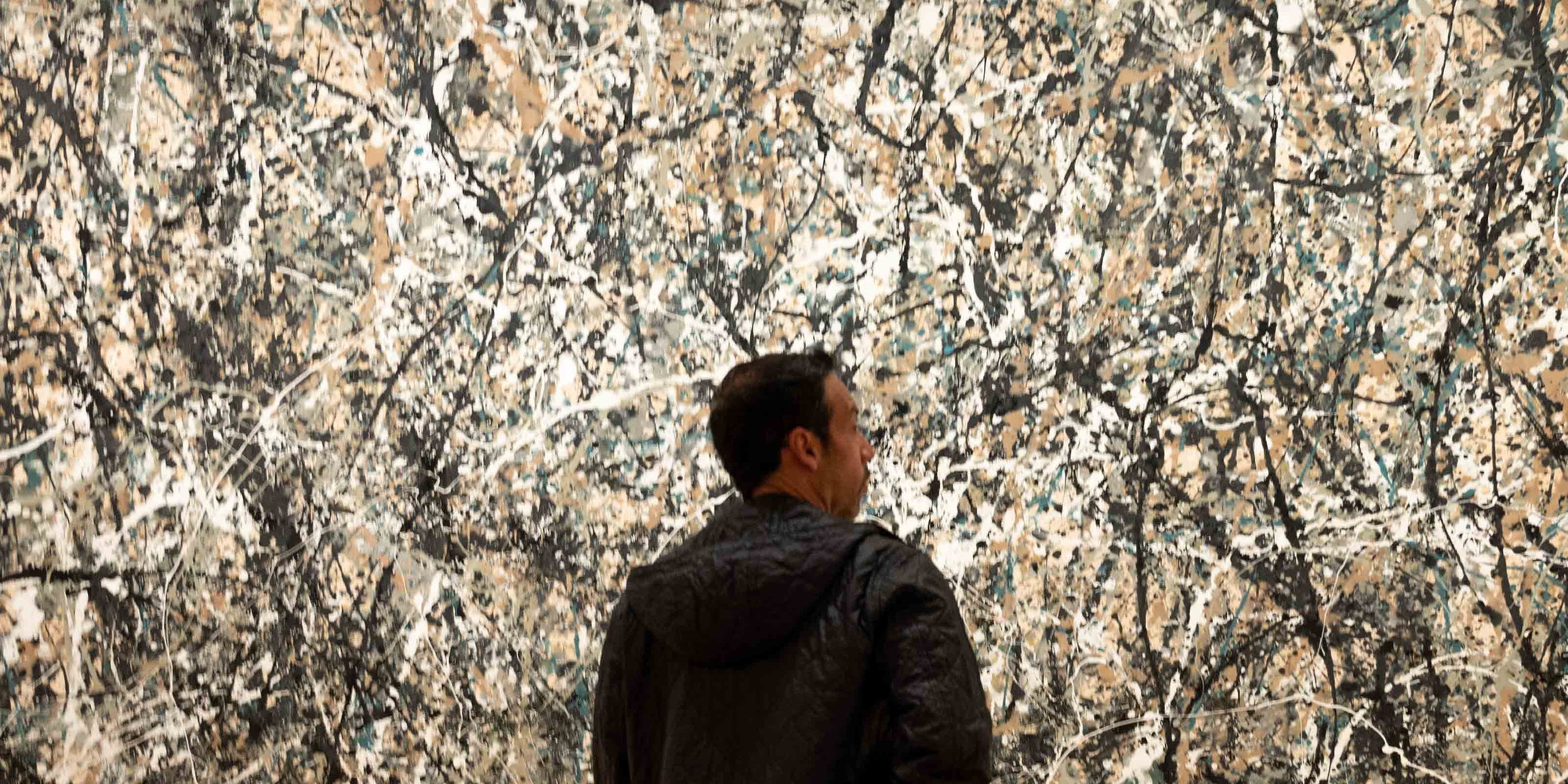 Antonio Sánchez at MoMA. Shown: Jackson Pollock. One: Number 31, 1950. 1950. Oil and enamel paint on canvas, 8&#39; 10&#34; × 17&#39; 5 5/8&#34; (269.5 × 530.8 cm). The Museum of Modern Art, New York. Sidney and Harriet Janis Collection Fund (by exchange). © 2023 Pollock-Krasner Foundation/Artists Rights Society (ARS), New York