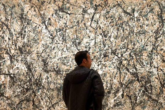 Antonio Sánchez with Jackson Pollock’s One: Number 31, 1950 (1950)