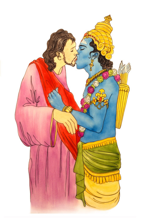 Alex Donis. Jesus and Lord Rama. 1997