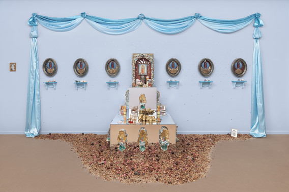 Amalia Mesa-Bains. Queen of the Waters, Mother of the Land of the Dead: Homenaje a Tonatzin/Guadalupe. 1982