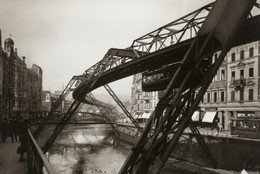 August Sander. Suspension Railway, Elberfeld .1913. Gelatin silver print, 10 3/16 × 7 3/8&#34; (25.8 × 18.7 cm). The Museum of Modern Art, New York. Acquired through the generosity of the family of August Sander. © 2024 Die Photographische Sammlung/SK Stiftung Kultur – August Sander Archiv, Cologne/ARS, NY