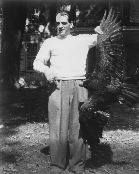 Luis Buñuel at Iris Barry’s farm in Pennsylvania