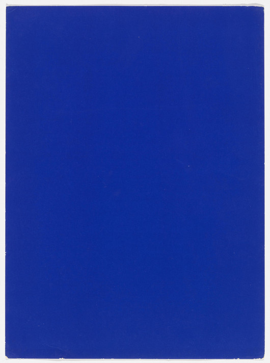 Yves Klein. Blue Monochrome. 1961