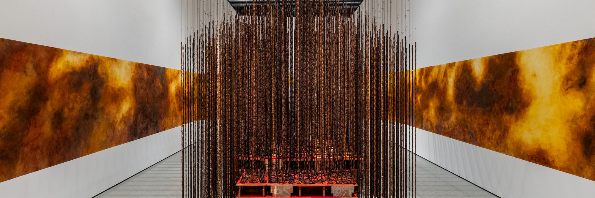 Montien Boonma. House of Hope. 1996–97. Herbs, spices, natural binders, cotton string, painted wood, and steel, 13&#39; 1 1/2&#34; x 9&#39; 10 1/8&#34; x 19&#39; 8 1/4&#34; (400 x 300 x 600 cm). Gift of Dakis and Lietta Joannou. © 2024 Montien Boonma. Courtesy of the Montien Boonma Estate