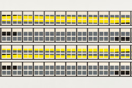 Isa Genzken. Parallelograms (Parallelogramme). 1975. Gouache and pencil on 112 sheets of paper, sheet (each): 11 11/16 × 8 1/4&#34; (29.7 × 21 cm). The Museum of Modern Art, New York. Committee on Drawings Funds and The Modern Women’s Fund. ©️ 2024 Isa Genzken
