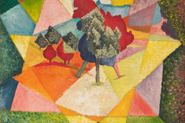 Diego Rivera. Cubist Landscape. 1912. Oil on canvas, 25 3/4 × 35 1/2&#34; (65.4 × 90.2 cm). The Museum of Modern Art, New York. Gift of Elizabeth Meyer Lorentz. © 2024 Banco de México Diego Rivera Frida Kahlo Museums Trust, Mexico, D.F./Artists Rights Society (ARS), New York