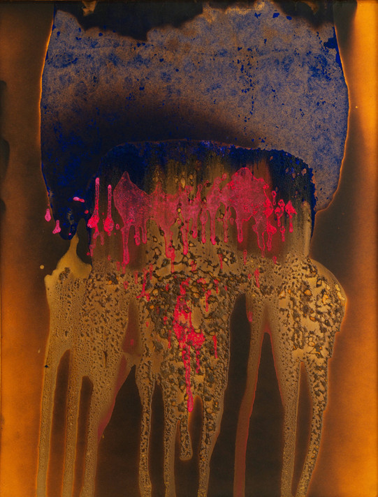 Yves Klein. Untitled (fire-color painting). 1962