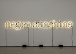 Glenn Ligon. Warm Broad Glow. 2005. Neon and blackout paint, 26&#34; × 16&#39; (66 × 487.7 cm). Bequest of Janice H. Levin (by exchange). © 2024 Glenn Ligon