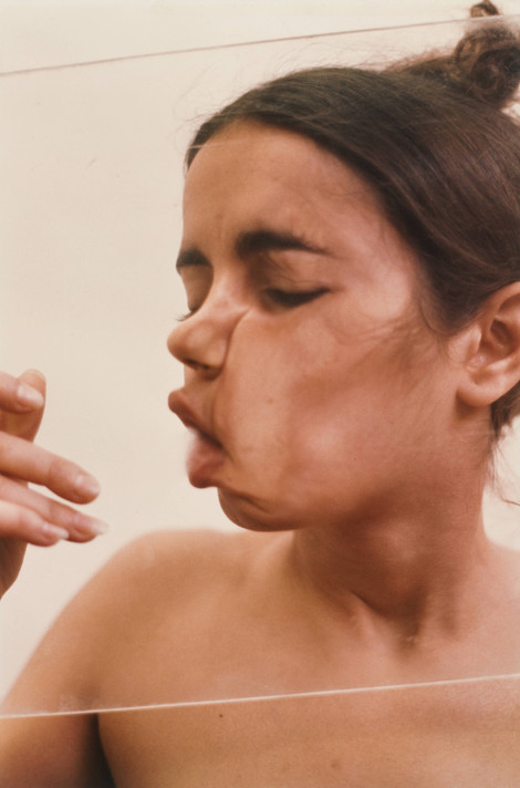 Ana Mendieta. Untitled (Glass on Body Imprints–face). 1972
