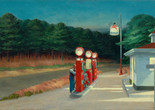 Edward Hopper. Gas. 1940. Oil on canvas, 26 1/4 × 40 1/4&#34; (66.7 × 102.2 cm). Mrs. Simon Guggenheim Fund