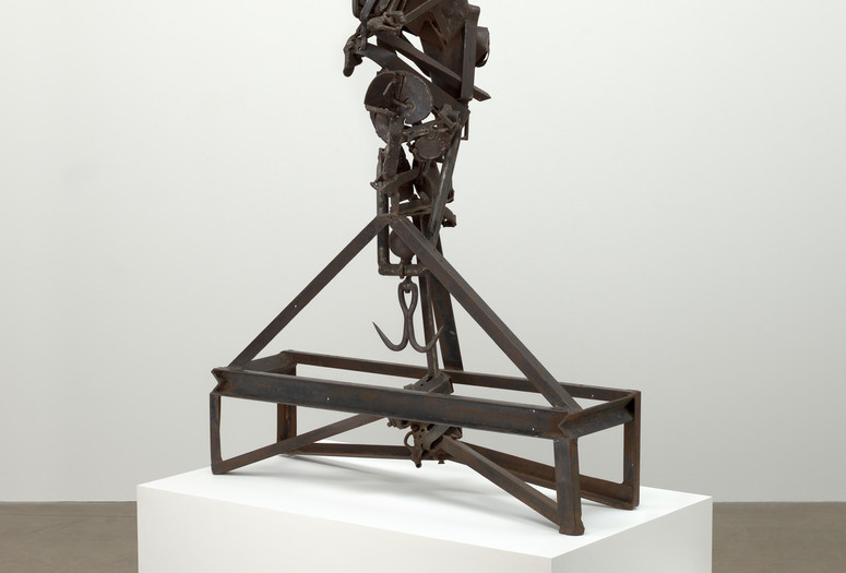 Melvin Edwards. The Lifted X. 1965. Steel, 65 × 45 × 22&#34; (165.1 × 114.3 × 55.9 cm). Committee on Painting and Sculpture Funds. © 2024 Melvin Edwards/Artists Rights Society (ARS), New York