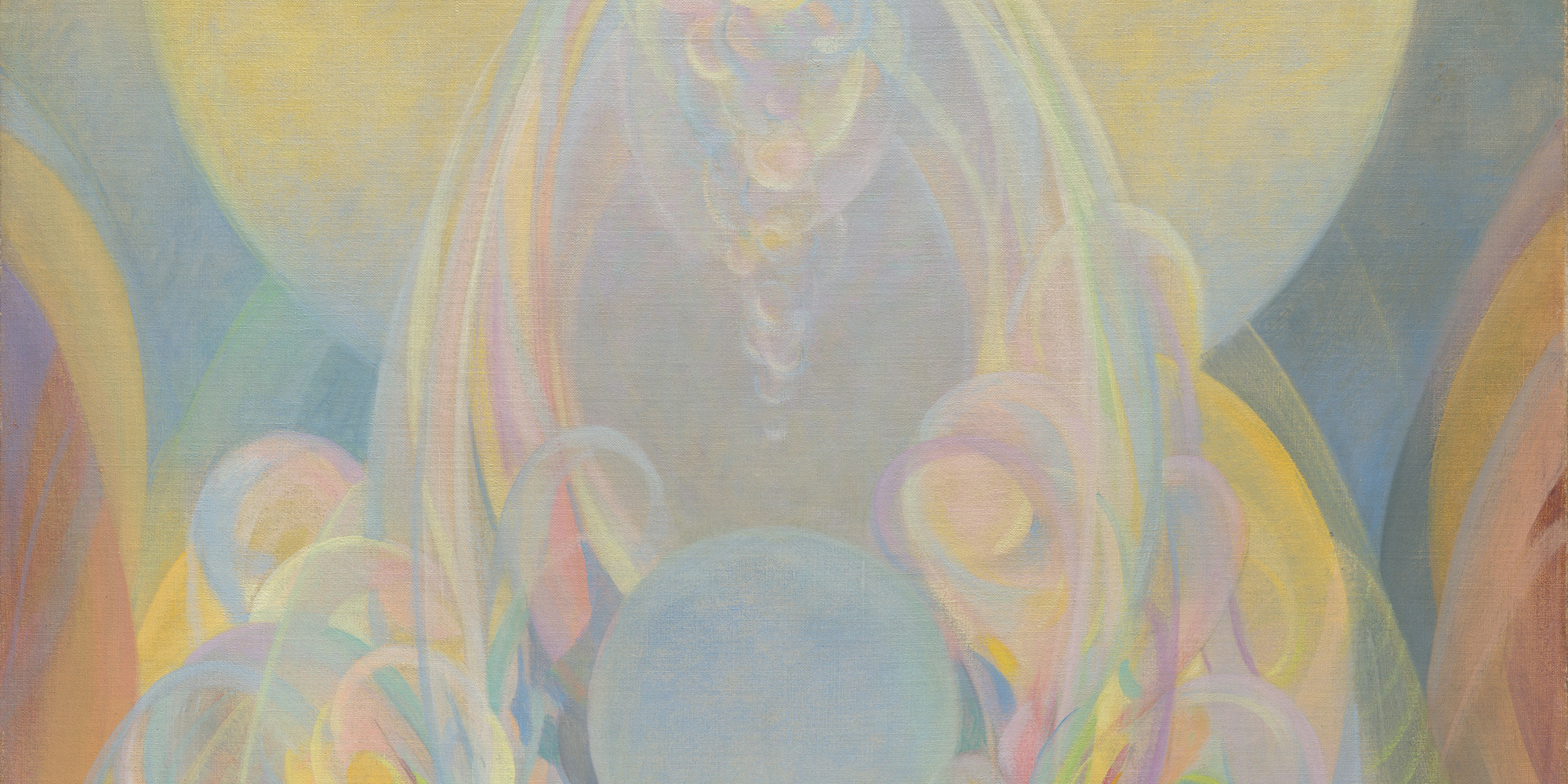 Agnes Pelton. The Fountains. 1926. Oil on canvas, 36 1/8 × 32" (91.8 × 81.3 cm). The Museum of Modern Art, New York. Gift of Joan H. Tisch (by exchange)