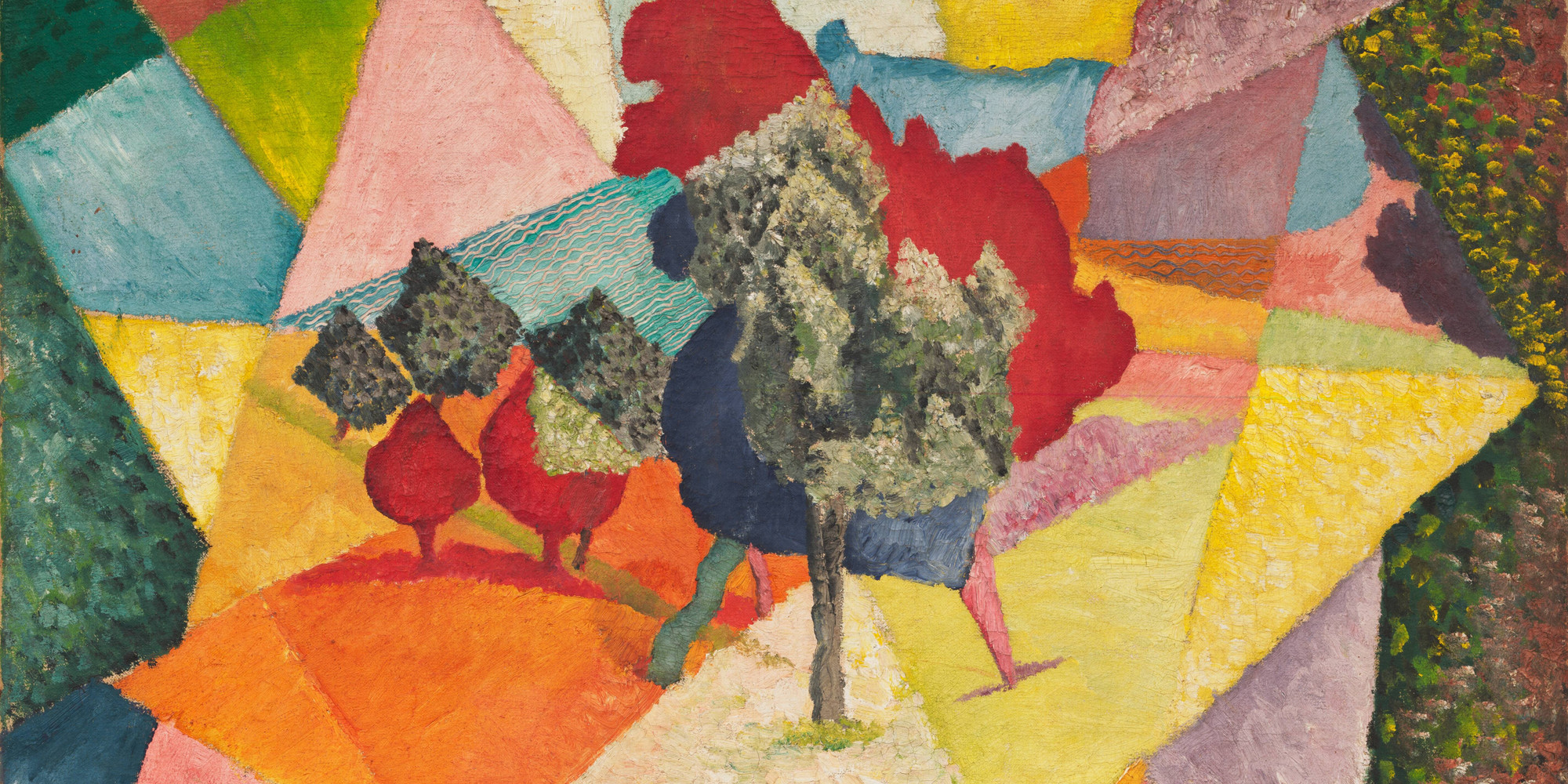 Diego Rivera. Cubist Landscape. 1912. Oil on canvas, 25 3/4 × 35 1/2" (65.4 × 90.2 cm). The Museum of Modern Art, New York. Gift of Elizabeth Meyer Lorentz. © 2024 Banco de México Diego Rivera Frida Kahlo Museums Trust, Mexico, D.F./Artists Rights Society (ARS), New York