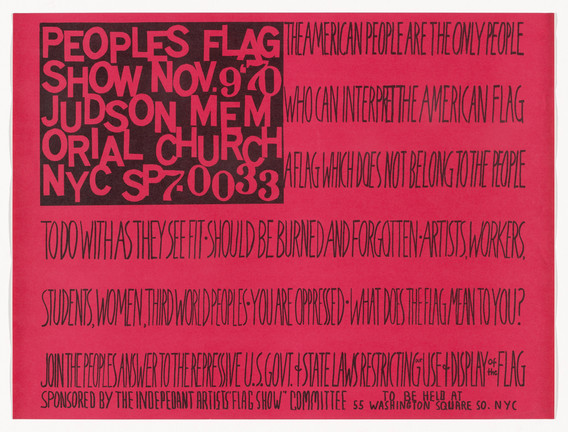 Faith Ringgold. People’s Flag Show. 1971