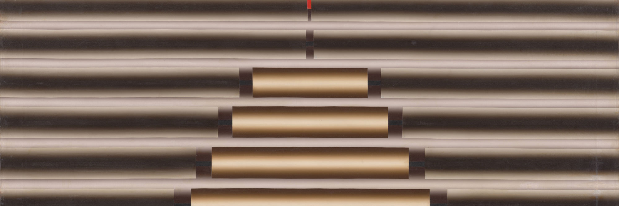 Lee Seung Jio. Nucleus F-G-999. 1970. Oil on canvas, 63 3/4 × 63 3/4&#34; (162 × 162 cm). The Museum of Modern Art, New York. Committee on Painting and Sculpture Funds, and gift of Richard Roth, Kukje Arts and Cultural Foundation, and Miyoung Lee