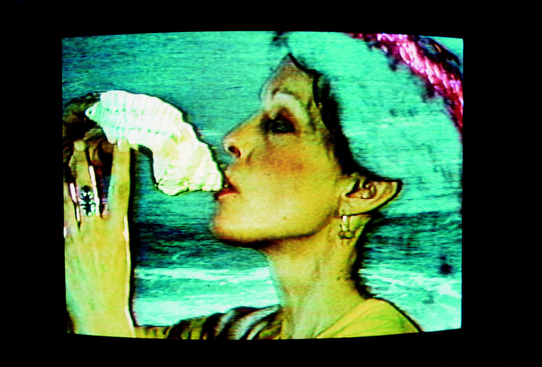 Joan Jonas. Still from Double Lunar Dogs. Video (color, sound), 24 min. The Museum of Modern Art, New York. Purchase. © 2024 Joan Jonas. Image courtesy Electronic Arts Intermix (EAI), New York
