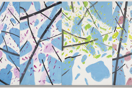 Alex Katz. Spring. 2023–24. Oil on linen, overall: 120 × 252&#34; (304.8 × 640.1 cm). © Alex Katz/Artists Rights Society (ARS), NY. Courtesy of the artist and Gladstone Gallery. Photo: David Regen