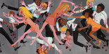 Faith Ringgold. American People Series #20: Die. 1967. Oil on canvas, two panels, 72 × 144" (182.9 × 365.8 cm). The Museum of Modern Art, New York. Acquired through the generosity of The Modern Women's Fund, Ronnie F. Heyman, Eva and Glenn Dubin, Lonti Ebers, Michael S. Ovitz, Daniel and Brett Sundheim, and Gary and Karen Winnick