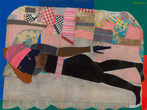 Romare Bearden. Patchwork Quilt. 1970. Cut-and-pasted fabrics, paper, and gelatin silver print with acrylic on board, 35 3/4 x 47 7/8" (90.9 x 121.6 cm). The Museum of Modern Art, New York. Blanchette Hooker Rockefeller Fund
