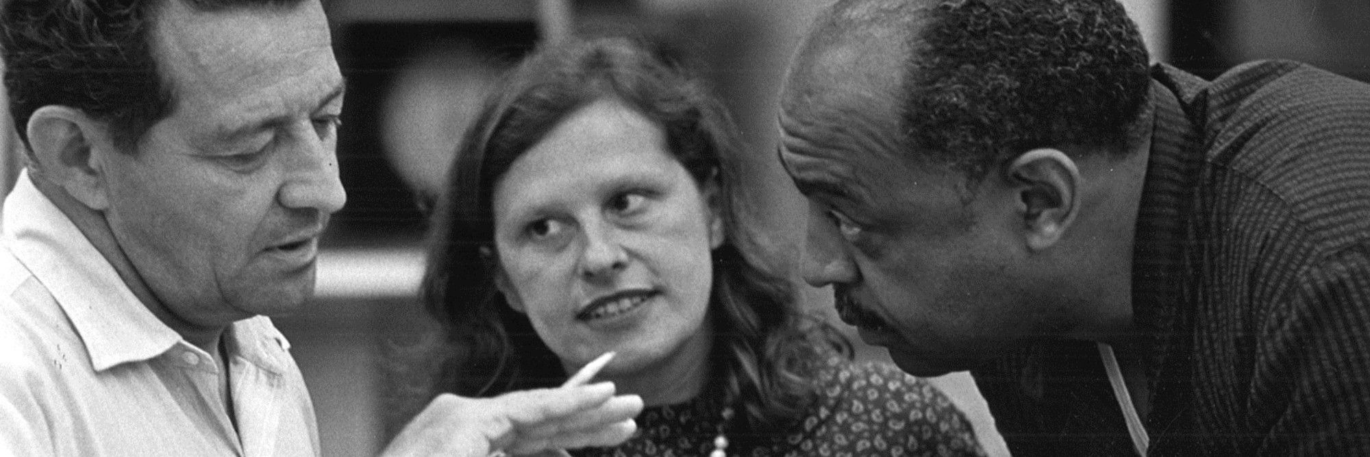 John Hubley, Faith Hubley, and Benny Carter, 1960s. Image courtesy of Emily Hubley