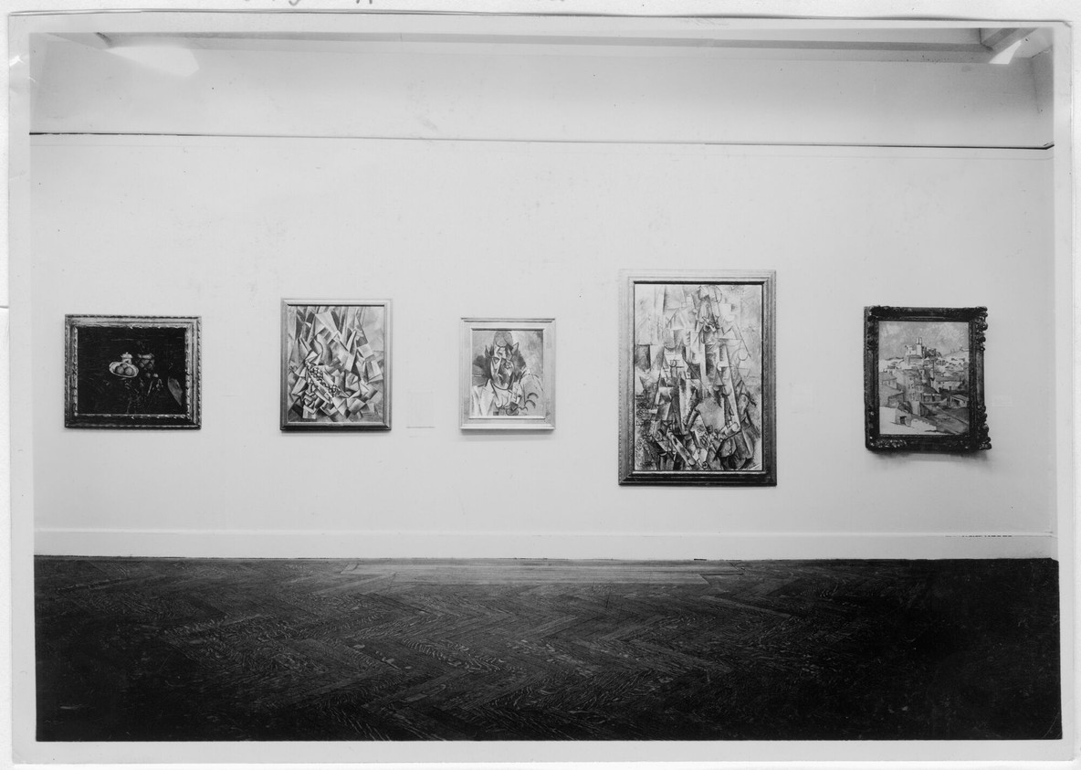 Installation view of the exhibition Cubism and Abstract Art at The Museum of Modern Art, March 2–April 19, 1936
