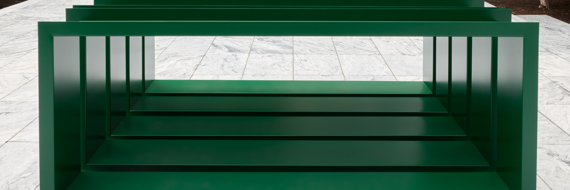 Donald Judd. Untitled. 1968. Painted steel, 48 3/8&#34; × 10&#39; × 10&#39; 1&#34; (122.8 × 305 × 307.6 cm). The Museum of Modern Art, New York. Mr. and Mrs. Simon Askin Fund. © 2024 Judd Foundation/Artists Rights Society (ARS), New York
