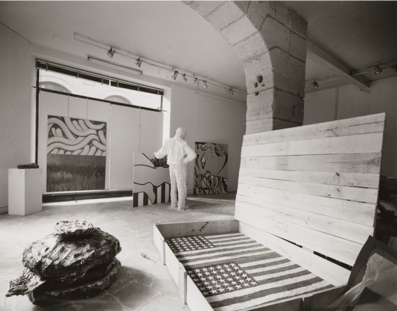 The Elaine Sturtevant exhibition America America, Galerie J, Paris. 1966