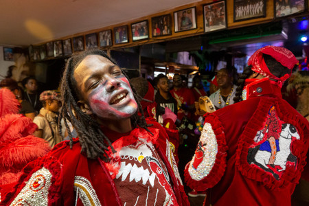 L. Kasimu Harris. Come Tuesday (Marwan Pleasant at Sportsman’s Corner), New Orleans. 2020. Inkjet print, 24 × 36&#34; (61 × 91 cm). Courtesy the artist