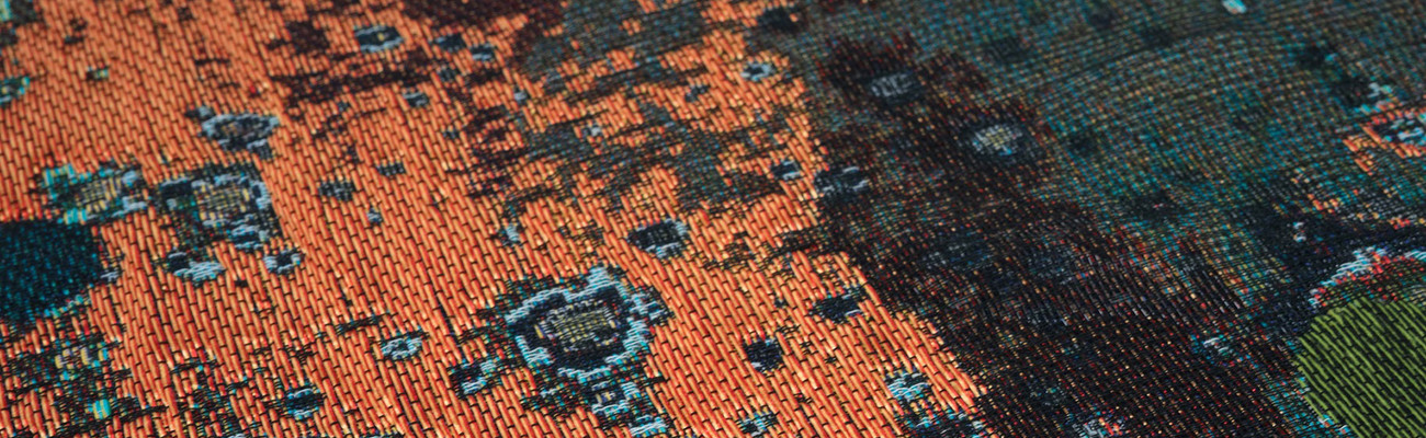 Detail of textile in progress for Otobong Nkanga: Cadence. Courtesy of Otobong Nkanga. © Otobong Nkanga. Photo: Wim van Dongen