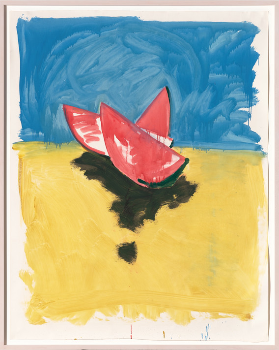 Melonen (Melons). 1986. Lacquer on paper