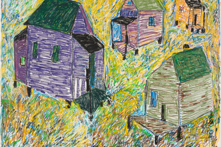Beverly Buchanan. Dataw Island, S.C. 1993. Oil pastel on paper, 60 × 73 1/2&#34; (152.4 × 186.7 cm). The Museum of Modern Art, New York. Gift of Agnes Gund. Image courtesy the Estate of Beverly Buchanan and Andrew Edlin Gallery, New York