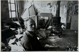 James Rosenquist in his Coenties Slip studio. 1962. Gelatin silver prints, 4 11/16 × 7" (11.9 × 17.8 cm). Dorothy C. Miller Papers, I.20.f. The Museum of Modern Art Archives, New York