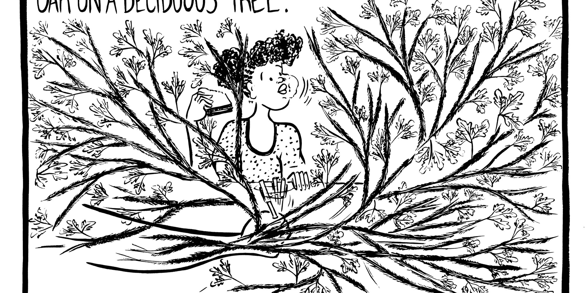 Panel from Ebony Flowers’s A Sketch of Sunday, 2024. Courtesy the artist