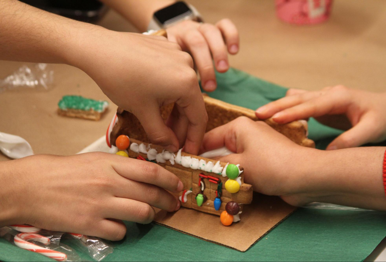 Working on a gingerbread house. Photo: Ebun Nazon-Powers