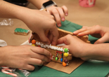 Working on a gingerbread house. Photo: Ebun Nazon-Powers