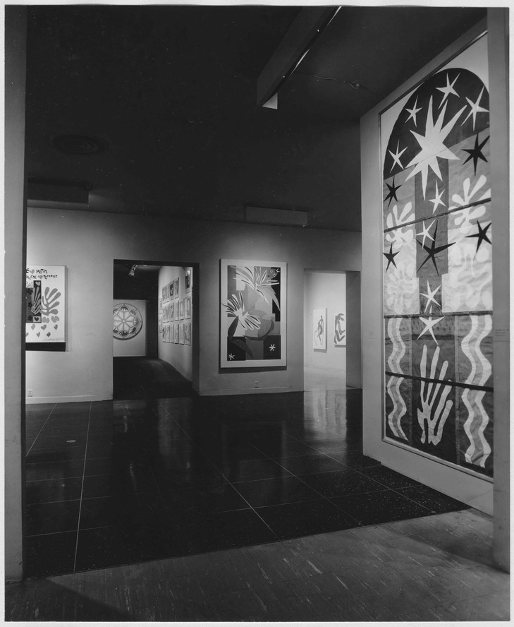 Installation view of the exhibition The Last Works of Matisse: Large Cut Gouaches, 1961