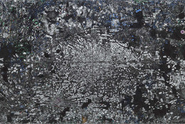Jack Whitten. Atopolis: For Édouard Glissant. 2014. Acrylic on canvas, eight panels, overall 124 1/2 × 248 1/2″ (316.2 × 631.2 cm). The Museum of Modern Art, New York. Acquired through the generosity of Sid R. Bass, Lonti Ebers, Agnes Gund, Henry and Marie-Josée Kravis, Jerry Speyer and Katherine Farley, and Daniel and Brett Sundheim