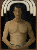 John Kane. Self-Portrait. 1929. Oil on canvas over board, 36 1/8 x 27 1/8&#34; (91.8 x 68.9 cm). Abby Aldrich Rockefeller Fund