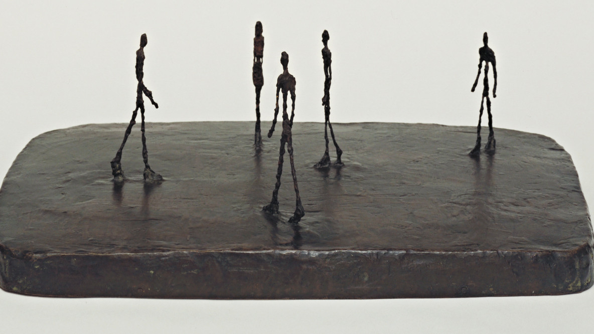 Alberto Giacometti. City Square. 1948. Bronze, 8 1/2 × 25 3/8 × 17 1/4&#34; (21.6 × 64.5 × 43.8 cm). The Museum of Modern Art, New York. Purchase. © 2025 Artists Rights Society (ARS), New York/ADAGP, Paris