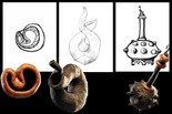 Photo: Zainab AliyuImage description: Three sculpted forms are shown alongside drawn versions.