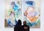Suzanne Jackson. Wind and Water. 1975. Acrylic paint and pencil on canvas, two panels. The Museum of Modern Art, New York. Acquired through the generosity of The Modern Women’s Fund, Alice and Tom Tisch, Anne and Joel Ehrenkranz, Marie-Josée and Henry R. Kravis, Michael S. Ovitz, Ronnie F. Heyman, and Pamela J. Joyner and Alfred J. Giuffrida. © 2025 Suzanne Jackson. Courtesy of the Artist and Ortuzar Projects, New York. Photo: Alycia Kravitz