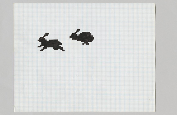 Susan Kare. Graphic icon sketch. 1982–1983. Pencil and ink on gridded paper, 11 x 8 1/2&#34; (27.9 x 21.6 cm). The Museum of Modern Art, New York. Gift of the designer, jointly owned by the Museum of Modern Art, New York and the San Francisco Museum of Modern Art. © 2025 Susan Kare