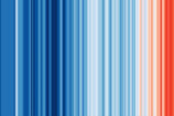 Ed Hawkins. Warming Stripes, 1850-2023. 2018–ongoing